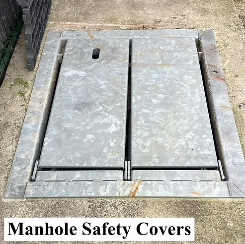 Galvanised manhole safety covers